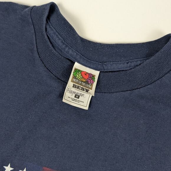 Vintage Dare to Resist Drugs and Violence American Flag 90s Shirt Size Medium - Picture 5 of 6